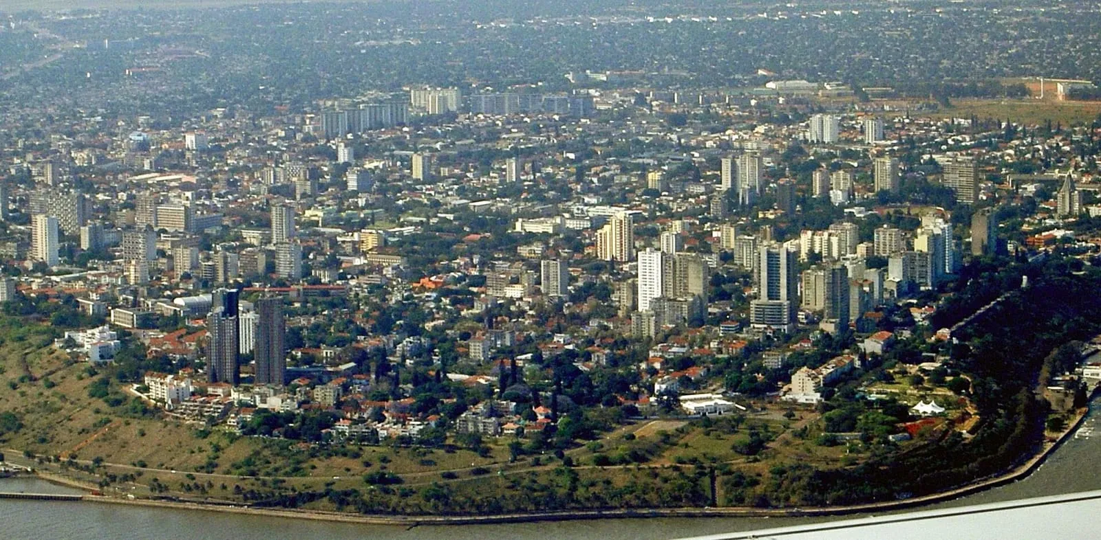 Vista aérea da cidade de Maputo